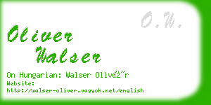 oliver walser business card